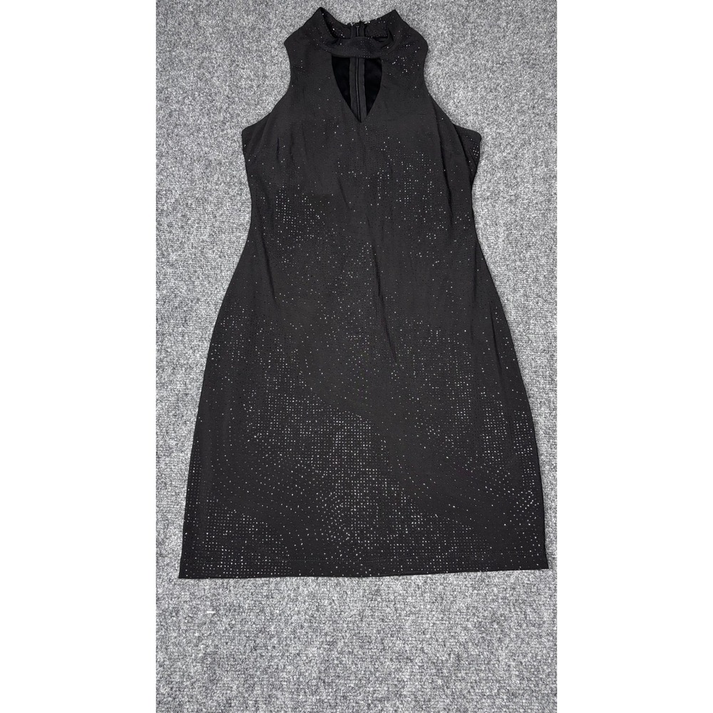 Speechless Black Rhinestone‎ Halter Neckline Cutout Back Party Dress Size 7